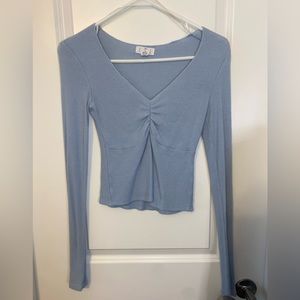 Blue long sleeve top